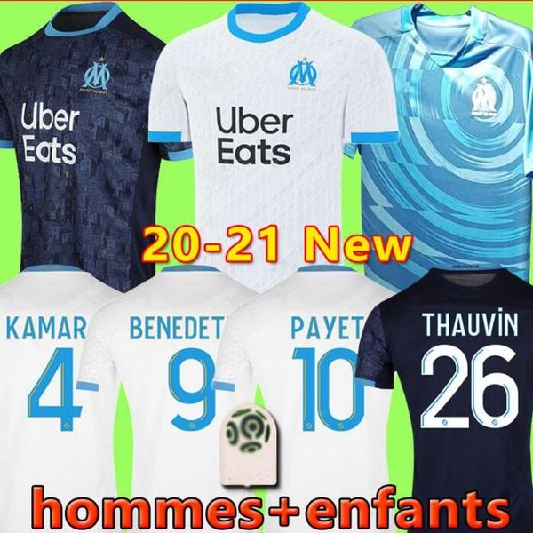 

thailand maillot om olympique de marseille soccer jersey 2020 2021 marseille maillot de foot benedetto payet l gustavo 20 21 thauvin shirts, Black