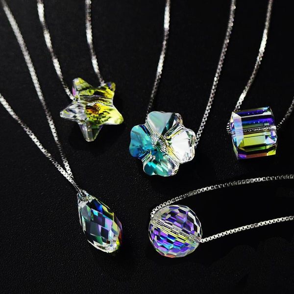 

20fashion bling bling кристалл ожерелья конструктора женщин ожерелье ювелирных изделий способа 925 серебряное ожерелье для подарка время lim, Silver