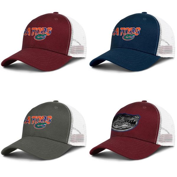 

florida gators football coconut tree logo adjustable trucker cap ball custom popular vintage baseball hat core smoke golden, Blue;gray