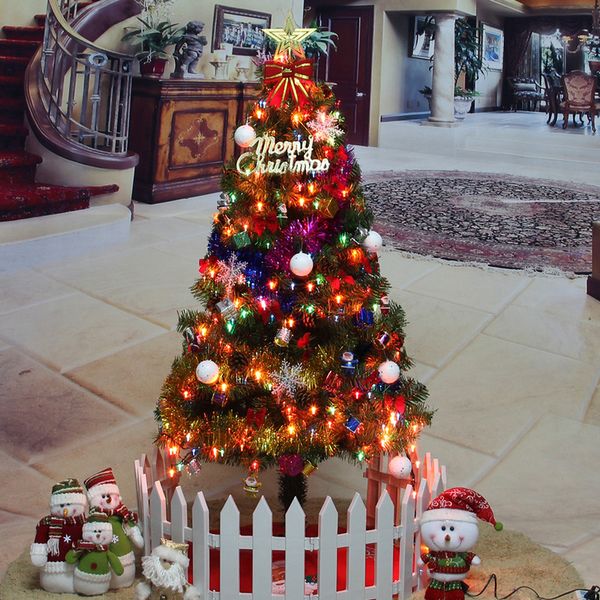 

simulation christmas tree 60cm/120mpvc pine needle christmas tree pink green party home decora accessories set gift