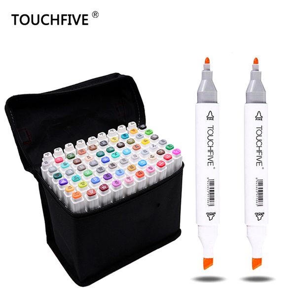 

touchfive 60 colors graphic marker pen set sketch art markers double headed art pens painting drawing supplies