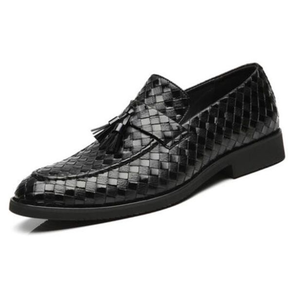 

new business leather shoes men's sets of feet fashion men's leather shoes loafers sneakers zapatos de hombre mens loafers, Black