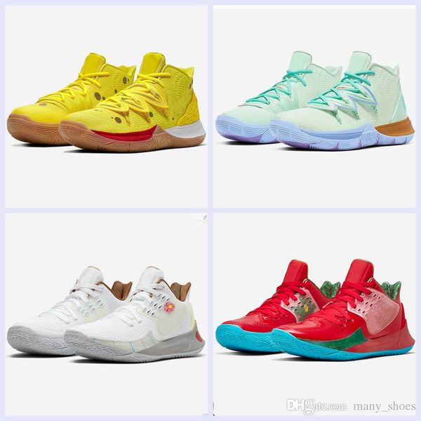 Новый Kyrie Sponge Bobs Мужчины Баскетбольные кроссовки 5 Тренеры Kyrie Irving 5s Squidward Mountain Oreo Fr
Новый Kyrie Sponge Bobs Мужчины Баскетбольные кроссовки 5 Тренеры Kyrie Irving 5s Squidward Mountain Oreo Fr