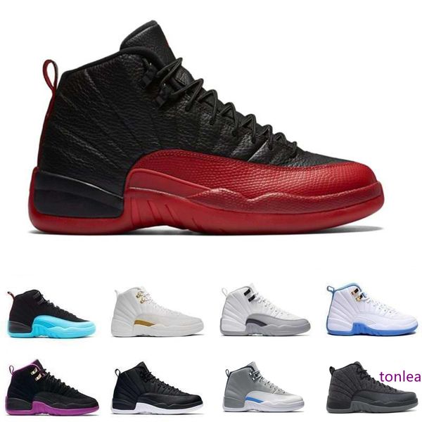 

man new 12 basketball shoes for mens, taxi playoffs gamma blue black sport 12s sneakers shoes