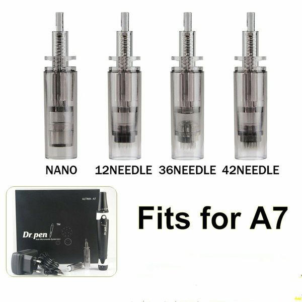 Cartuccia nano 9/12/36/42 pin per penna A7 dr Sostituzione micro cartucce a vite per ago per macchina di bellezza Derma Pen Auto Microneedle System