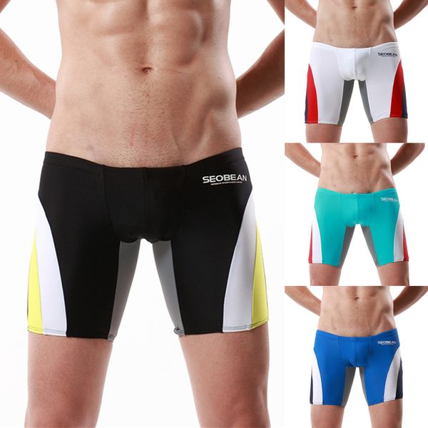 

2019 new arrival men's brand stripe nylon breathable bulge briefs swimming trunks men's swimming trunks sunga masculina