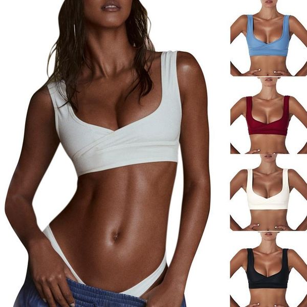

женщины sexy swim бюстгальтер push up bra swim solid color скрещенные ремень backless лето пляжная одежда женская купальники бикини