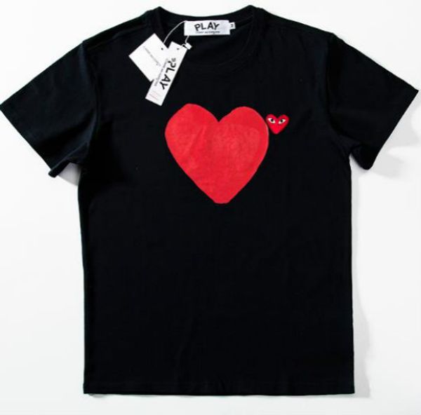 

24 цвета мужские дизайнерские футболки commes Heart sport tee Shirts des garcons белая футболка CDG PLAY для летних тройников топы 2019