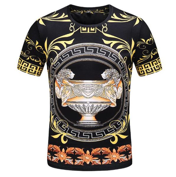 

2019 летний новый хлопок с коротким рукавом дышащий женщины / мужчины личности цветка печать тенниски givechy повседневной открытым streetwe, White;black