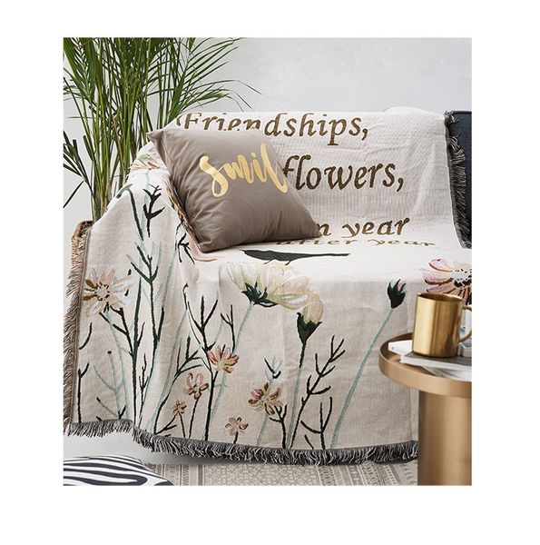 

sofa towel knitting throw blanket anti-dust decorative furniture couch cove multi - functional mat rug tapestry girl dormitory