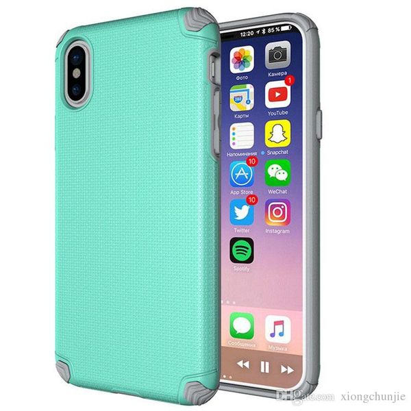 

dual layer rugged armor case cover for iphone 6 6s 7 8 plus x xs max xr built-in metal shockproof protective shell