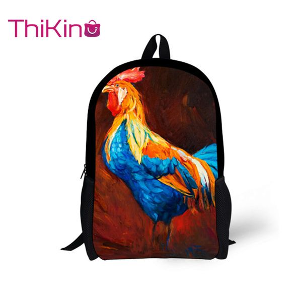 

thikin 2019 color drawing schoolbag for teenagers young boys fashion backpack preschool shoulder bag for pupil