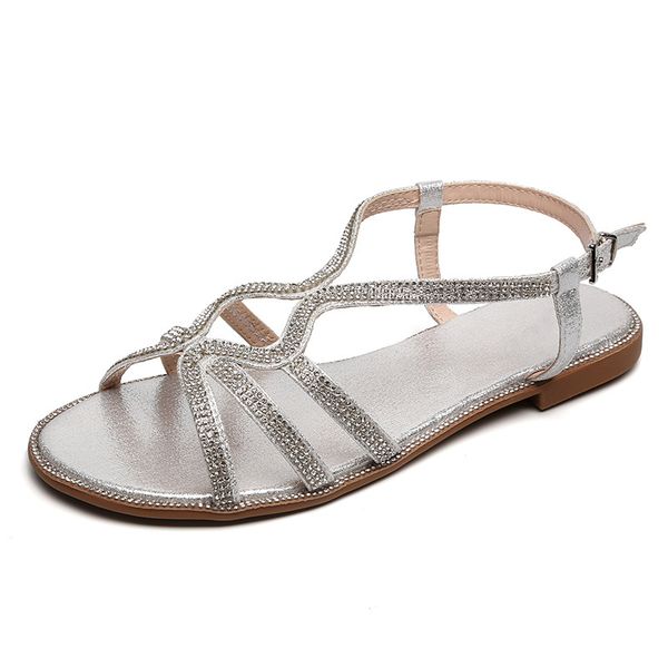 

sandals women shoes summer roma fish mouth flat solid fashion color peep toe buckle sandals shoes, Black