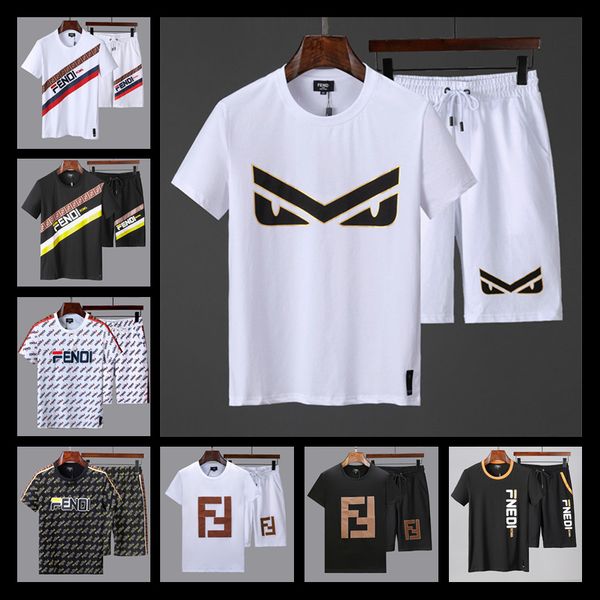 

2019 luxury rand designer running jellyfish wolf cat print shark bee men's tshirt slim fit set tracksuit men fashion -xxxl, Gray