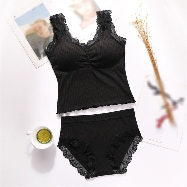 

fashion wide shoulder strap lace bra set breathable padded tube women lace lingeries bras set, Red;black