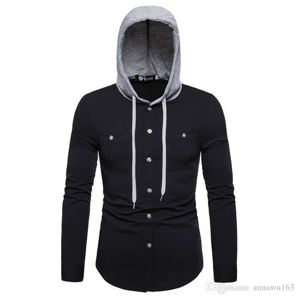 

новая весна осень толстовки молодых мужчины размера оптовой моды вырезать балахон соответствующего творческого цвета с длинными рукавами 3 ц, Black