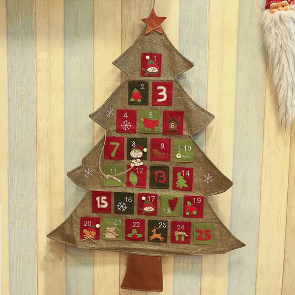 

christmas tree hanging christmas advent calendar countdown calendar xmas tree 60x85cm