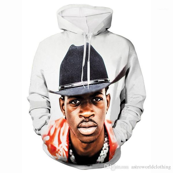 

male clothing lil nas x mens designer pullover rapper o neck long sleeve luxury hoodies fashion hiphop, Black