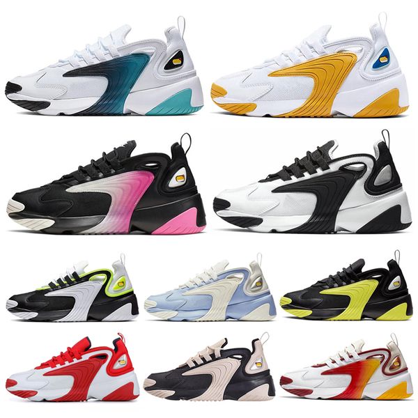 

2020 ale m2k tekno zoom 2k men women running shoes triple white black volt dynamic yellow light cream sports sneakers mens trainer 36-45, White;red