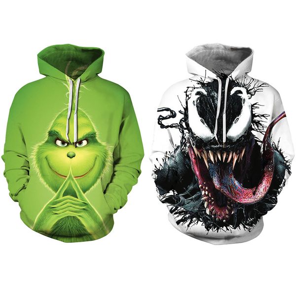 

new style men's designer hoodies stretch sweatshirts hip hop pullovers sportswear 3d printing couples with clothing s-5xl 158, Black