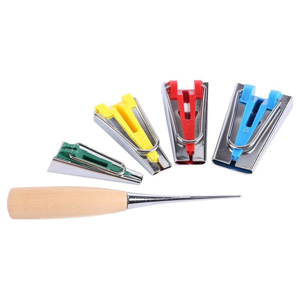 

set of 4 size fabric bias tape maker tool 6mm 12mm 18mm 25mm sewing quilting, Black