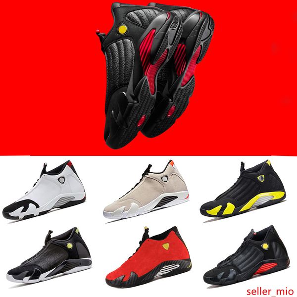 

new arrival 14 14s mens basketball shoes last sdesert sand dmp black toe thunder indiglo trainers sports sneakers size 7-13