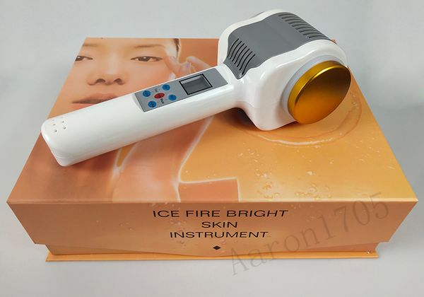 Hot Cold Hammer Massaggiatore linfatico per il sollevamento del viso Ultrasuoni Crioterapia Ringiovanimento della pelle Viso Corpo Cura della pelle Apparecchiatura di bellezza