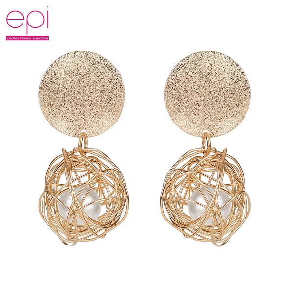 

fashion statement earrings 2019 big geometric round earrings for women hanging dangle earrings drop earing modern female jewelry