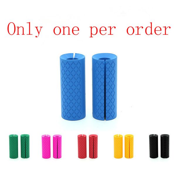 

1 pcs thick dumbbell fat barbell grips bar handle pull up weightlifting support silicon anti slip protect pad for body building