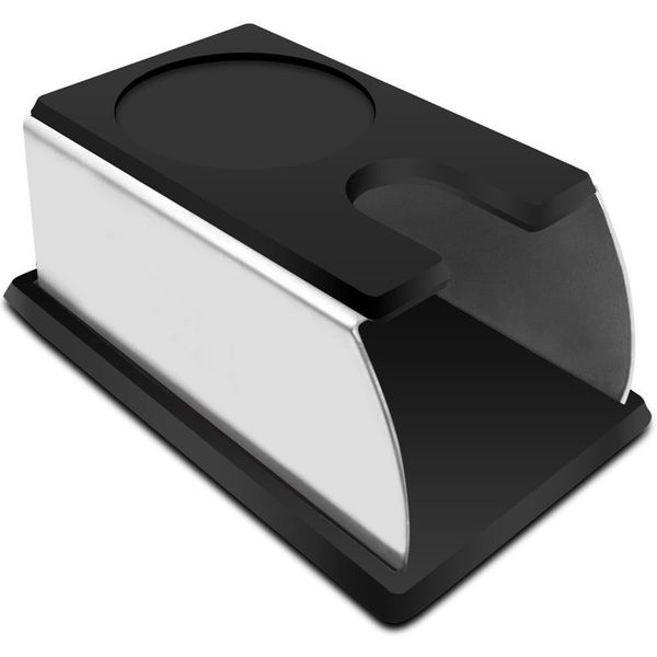 

realand sturdy stainless steel silicone espresso coffee tamper stand barista tool tamping holder rack shelf coffee machine tool