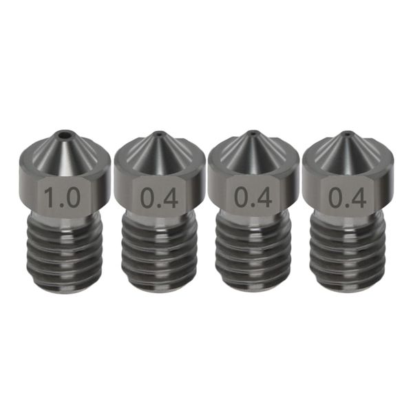 

4 packs 3d printer 0.2 0.3 0.4 0.5 0.6 1.0mm v6 nozzles 1.75mm filament