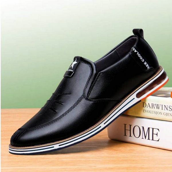 

men zapatos hombre men leather flats loafers driving shoes casual shoes fashion lazy a52-3030, Black