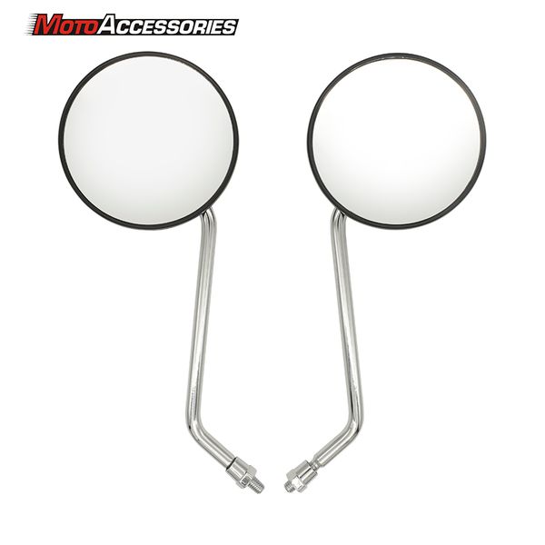 

8mm universal 2pcs/ pair motorcycle mirrors round shape rearview side mirrors for