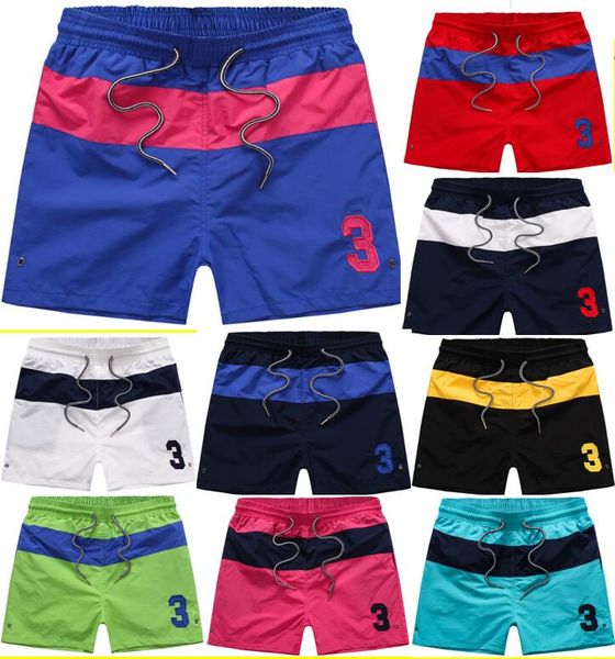 

9 colours m-2xl summer swimwear beach pants mens board shorts black men surf shorts small horse swim trunks sport shorts de bain homme