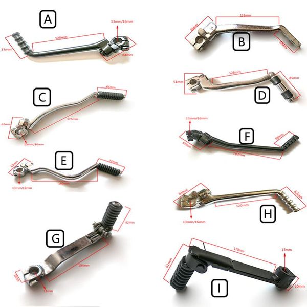 

1pc 13/16mm kick starter lever start pedal easy to install for ke kl klx kx kdx kz 125 175 200 for motorcycle