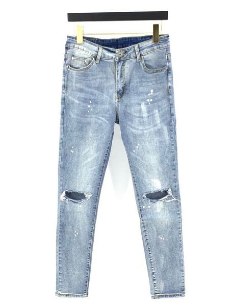 

qa0570 мода мужские джинсы 2020 runway европейский дизайн стиль партия мужская одежда, Blue