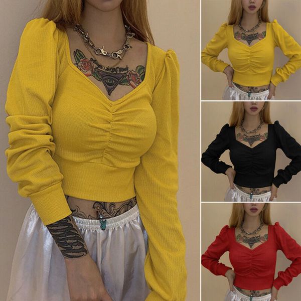 

new autumn women's slim knitted pullover jumper sweater v neck long sleeve knitwear solid crop, White;black