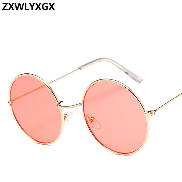 

zxwlyxgx vintage round brand sunglasses women/men steampunk shades multicolor gradient mirror lens goggles uv400, White;black