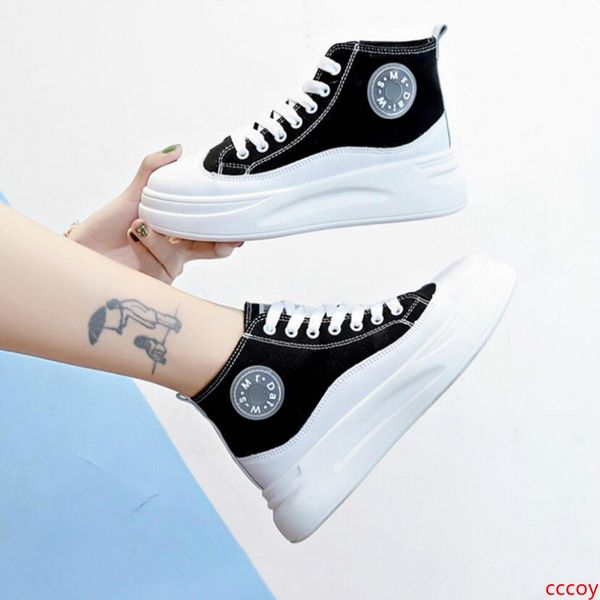 

sneakers female 2019 new autumn tide shoes net black wild korean version of the muffin platform women breathable high-canvas shoes
