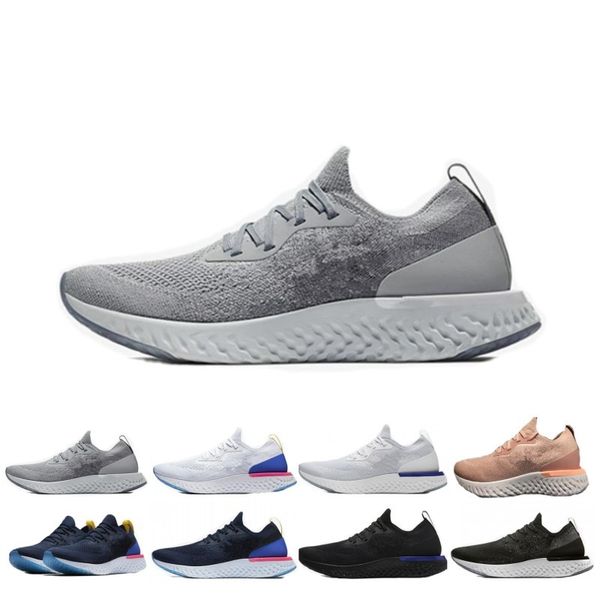 

New Epic React Mens Womens Running Shoes Black White Blue Instant Fly Breathable Designer Sports Sneakers Shoes size EUR 36-45