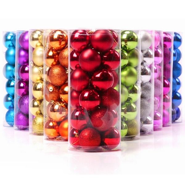 

24pcs glitter christmas balls party xmas tree hanging ornament decoration