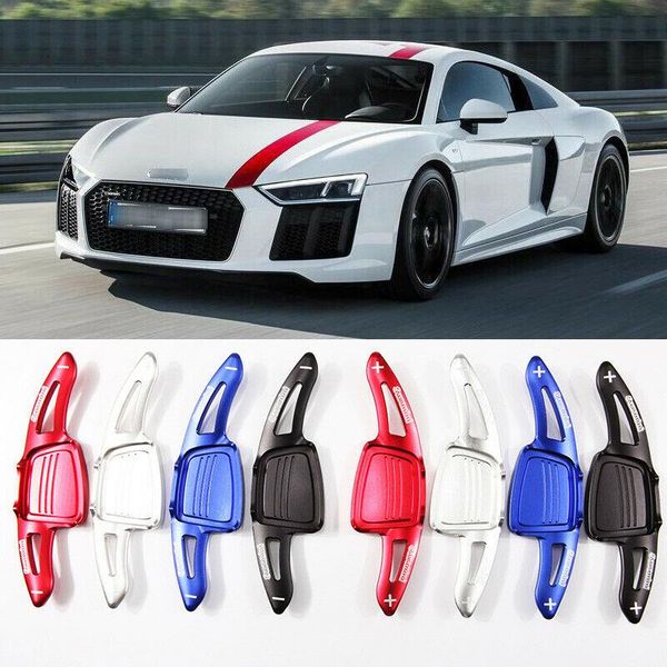 

2pcs aluminum steering wheel shift paddles shifter extension for audi r8 2018