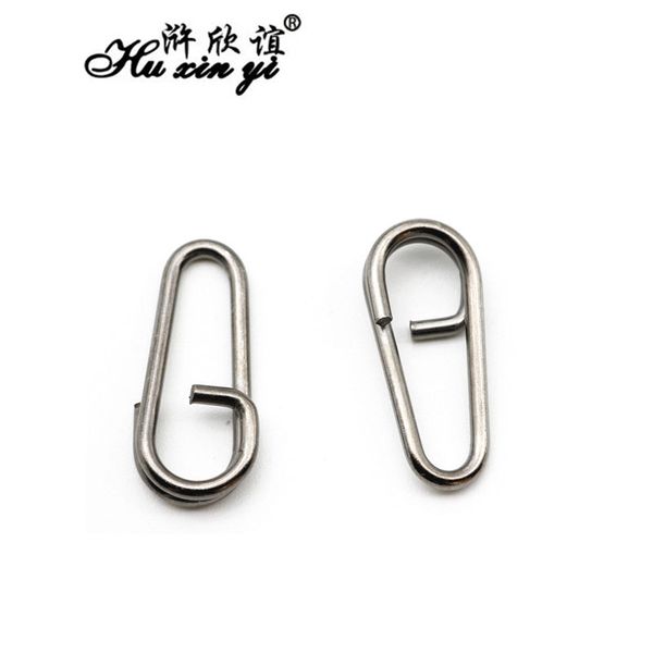 

hxy pcs100 size(16mm 18mm 21mm) bent head oval split rings stainless steel carp fishing swivels tackle accessories