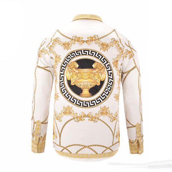 

mens versace мода новейшая новая мода волна мужчин цветочный принт цветовая смесь роскошные повседневные рубашки harajuku с коротким рукавом, White;black