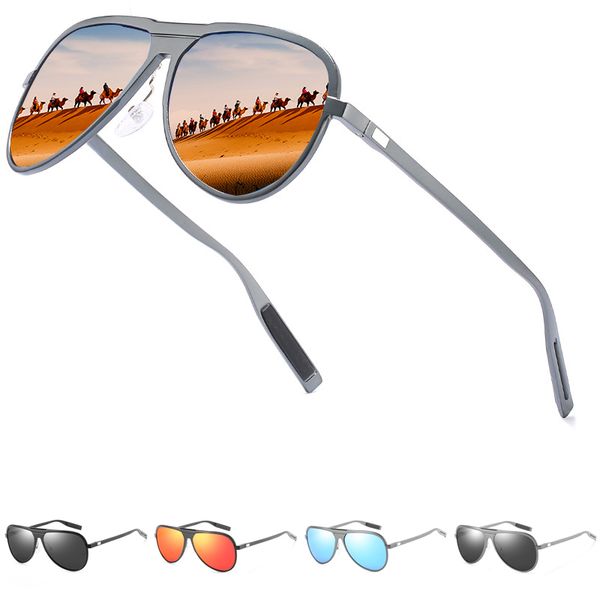 

поляризованные солнцезащитные очки мужской алюминиевый магниевый каркас анти uv400 диск открытый очки мужские, White;black