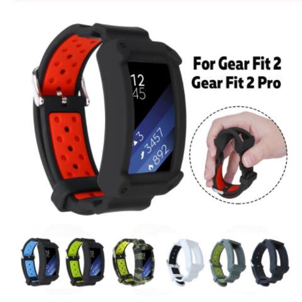 Pulseira de silicone pulseira de relógio bandas de substituição para samsung gear fit 2 sm-r360 / fit2 pro r365 cinta pulseira faixas de relógio