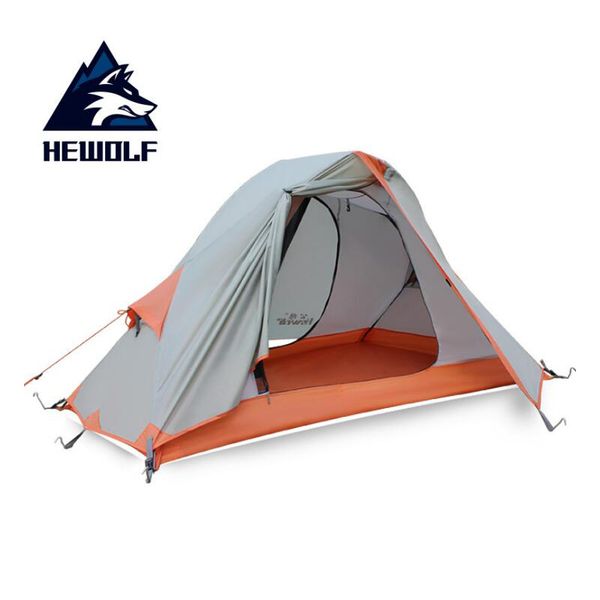 

1-2 person classical camping tent double layer aluminum pole tent anti typhoon four seasons alpine coated silicone coated