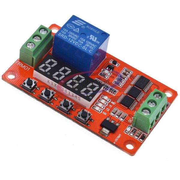 

12v dc multifunction self-lock relay plc cycle delay time timer switch module plc home automation delay module