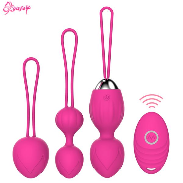 4 pz vaginale stringere esercizio palle di Kegel 10 velocità uova vibranti intelligente amore palla clitoride vibratore adulti giocattoli erotici del sesso per le donne Y190711