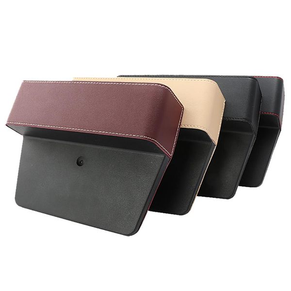 

leather vehicle seat gap storage box multifunctional car seat console side pocket with coin collector car catcher orga